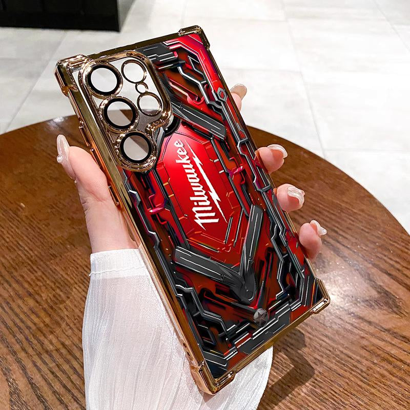 Designed for SAMSUNG Galaxy Electroplating luxury transparent four corner anti drop and shockproof phone case 181
