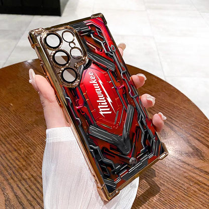 Designed for SAMSUNG Galaxy Electroplating luxury transparent four corner anti drop and shockproof phone case 181