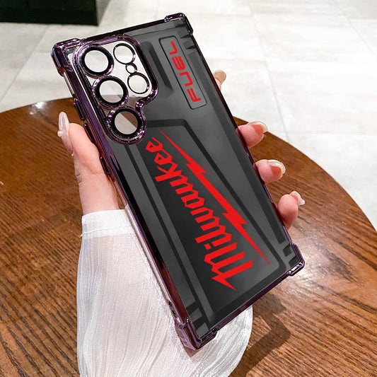 Designed for SAMSUNG Galaxy Electroplating luxury transparent four corner anti drop and shockproof phone case 125