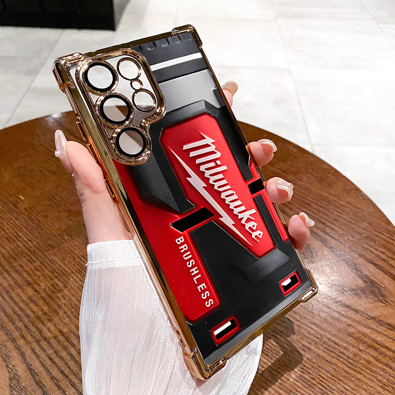 Designed for SAMSUNG Galaxy Electroplating luxury transparent four corner anti drop and shockproof phone case 241