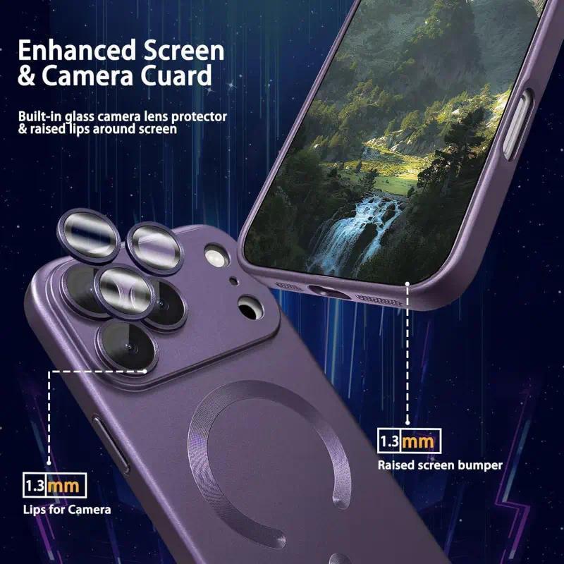 Slim Magnetic Case with Camera Lens Protector