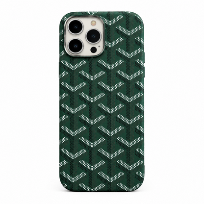 Classic Monogram Pattern Leather Phone Case