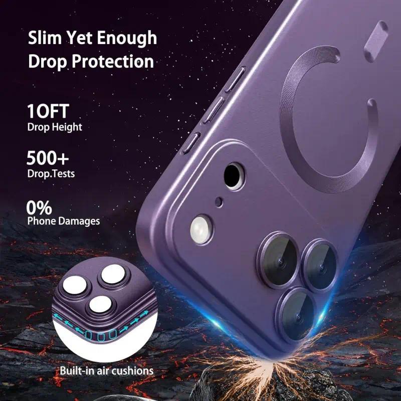 Slim Magnetic Case with Camera Lens Protector