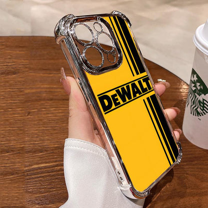 Designed for iPhone Electroplating luxury transparent four corner anti drop and shockproof phone case 041