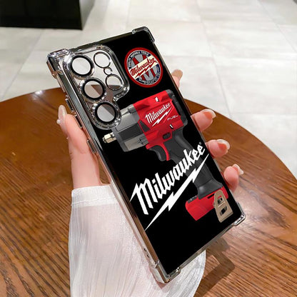 Designed for SAMSUNG Galaxy Electroplating luxury transparent four corner anti drop and shockproof phone case 183
