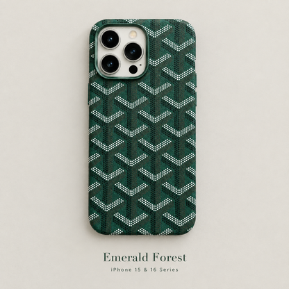 Classic Monogram Pattern Leather Phone Case