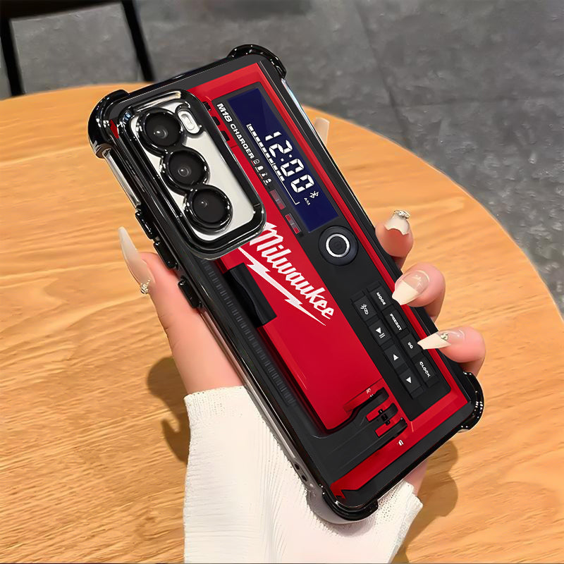 Designed for SAMSUNG Galaxy Electroplating luxury transparent four corner anti drop and shockproof phone case 245