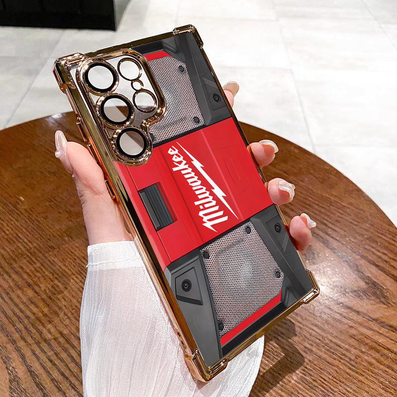 Designed for SAMSUNG Galaxy Electroplating luxury transparent four corner anti drop and shockproof phone case 247