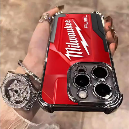 Designed for iPhone Electroplating luxury transparent four corner anti drop and shockproof phone case 182