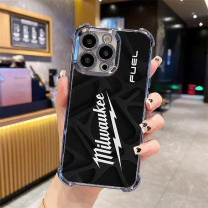 Designed for iPhone Electroplating luxury transparent four corner anti drop and shockproof phone case 128