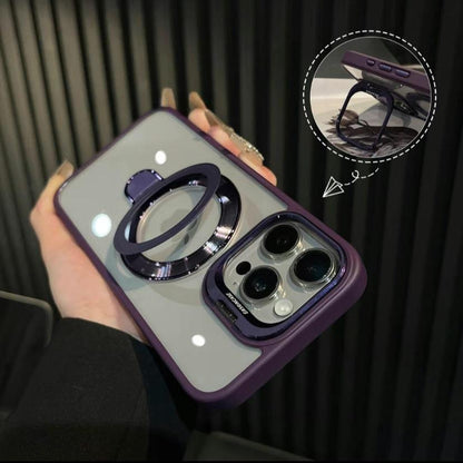 2025 New Style Clear Magnetic Stand Phone Case for iPhone