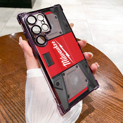 Designed for SAMSUNG Galaxy Electroplating luxury transparent four corner anti drop and shockproof phone case 247