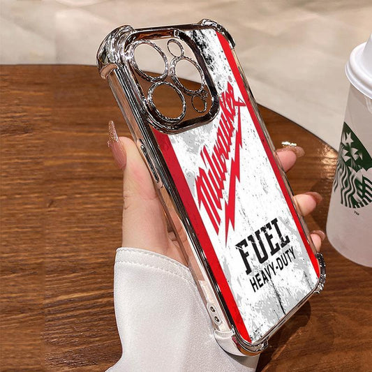 Designed for iPhone Electroplating luxury transparent four corner anti drop and shockproof phone case 012