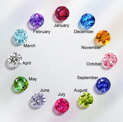 Personalized Circle Pendant with Custom Beads Birthstone Pendant Necklace