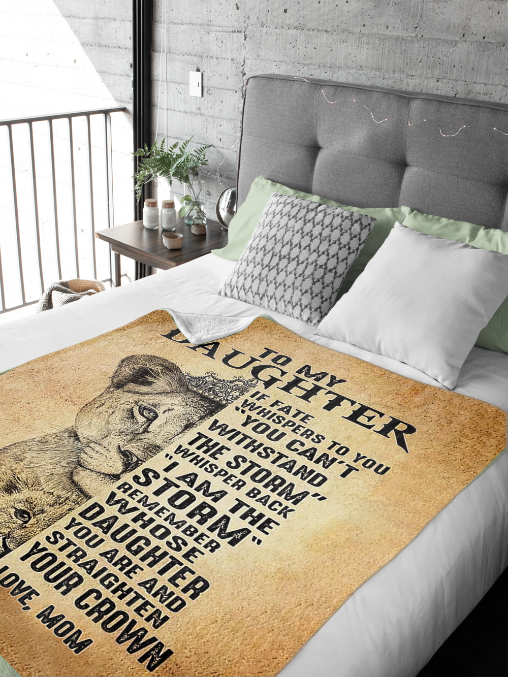 GIFT FOR DAUGHTER - REMEMBER WHOSE DAUGHTER YOU ARE, LOVE MOM - COZY PLUSH FLEECE/ULTRA SOFT PREMIUM SHERPA