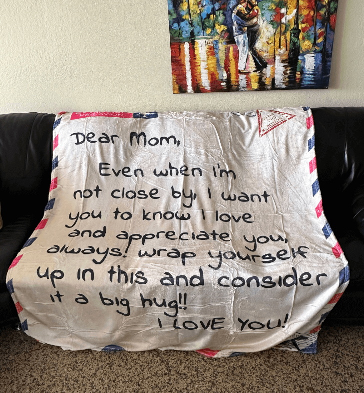 LETTER TO MOM BLANKET