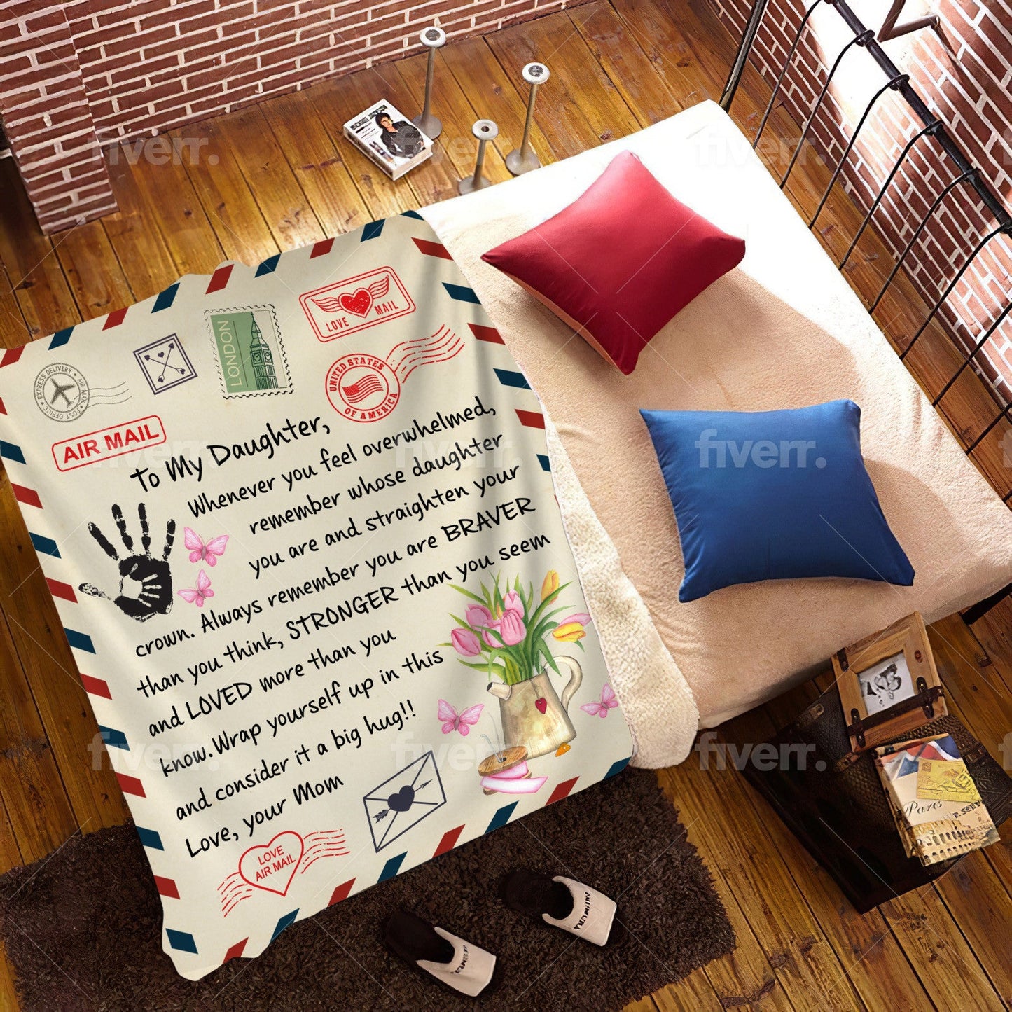 BEST SELLER ❤️🎁 TO MY DAUGHTER -  COZY PLUSH FLEECE/PREMIUM SHERPA BLANKET